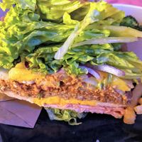 Grilled Satay Burger with a lettuce wrap instead of bun at VEGANBURG - Eunos Flagship Outlet in East Singapore