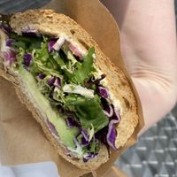 Vegan sandwich  at Café Stationspladsen in Koege