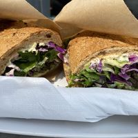 Vegan sandwich  at Café Stationspladsen in Koege