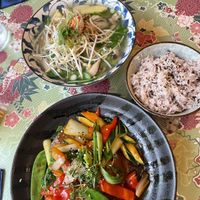 Wonton Soup and one of the Bowls at Chay Vegan Asian Kitchen in Hamburg