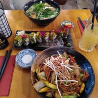 Monkey soup, inside out sushi, pagoda dream at Chay Vegan Asian Kitchen in Hamburg