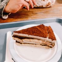 Vegan tiramisu!  at Cala Vegana in Menorca