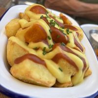 Bravas fries  at Cala Vegana in Menorca