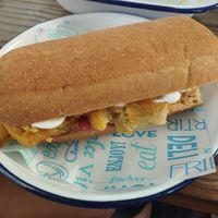 entrepà de truita de patates amb pa sense gluten at Cala Vegana in Menorca
