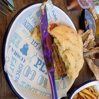 Loin sandwich  at Cala Vegana in Menorca