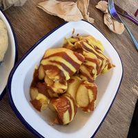 Patatas bravas  at Cala Vegana in Menorca