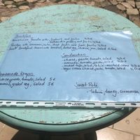 Menu at Andorinha do Mar in Budens