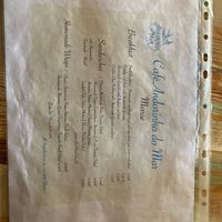 Menu  at Andorinha do Mar in Budens