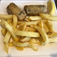 Plant Based Tofish & Chips at The Real Food Cafe in Tyndrum