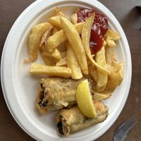 Tofu and Chips  at The Real Food Cafe in Tyndrum