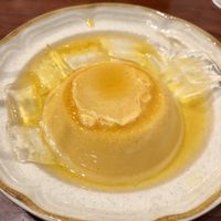 Flan (Vegan). Remember to remove the ice if it is served that way. Otherwise, the caramel sauce will get diluted.  at Thuyen Vien in Anaheim