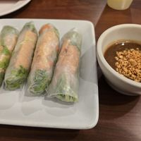 Jicama Spring rolls with peanut sauce at Thuyen Vien in Anaheim