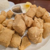 Fried tofu. This is the most unique appetizer and it's so good at Thuyen Vien in Anaheim