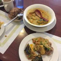 Yes, the crispy fish actually is good and not too rubbery like many vegan fish. Wonderful flavor. 
The pumpkin curry was also lovely. at Thuyen Vien in Anaheim