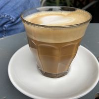 Oat latte at Loading Bay Cafe in Windsor