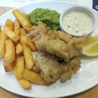 Vegan fish & chips (from 2020-it's slightly different now) at The Captain's Table in Woolacombe