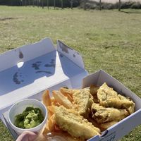 Delicious Vegan Fish & Chips 😍  at The Captain's Table in Woolacombe