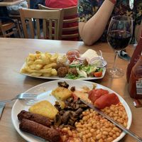 Main Course. All Day Breakfast and Falafel Kebab at Barnacles in Llandudno