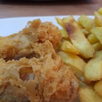 Crunchy batter, Linda Mac (?) Sausages at Barnacles in Llandudno