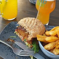 Vegan Burger and IPA at Backwood Burger in Bad Sachsa