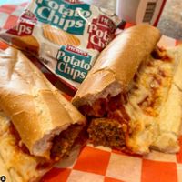 Vegan meatball sub  at Market Street in Camden