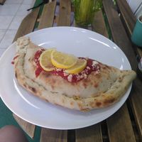Nofish calzone at GreenGorilla in Budapest