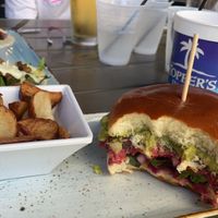 Veggie burger absolutely delicious!   at Banditos Cantina in Myrtle Beach