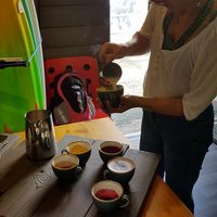 Rhi making her magic for the Winter special menu. at Ground Plant Based Coffee in Swansea