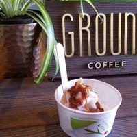 Soft serve gelato at Ground Plant Based Coffee in Swansea