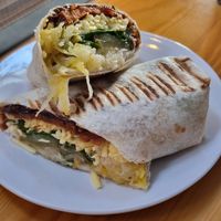 Super sub wrap at Ground Plant Based Coffee in Swansea
