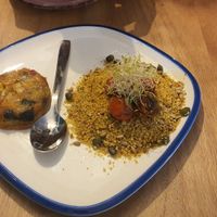 Tatín de verduras con Cous Cous at La Hormiga in Pontevedra
