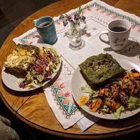 Vegetarian and vegan Lasagna at Källarbyn in Stockholm