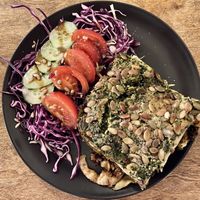 vegan lasagne  at Källarbyn in Stockholm