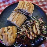 Red pesto and smoked tofu sandwich  at Källarbyn in Stockholm