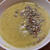 Golden beetroot and parsnip soupnds  at Källarbyn in Stockholm