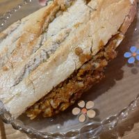 Vegan Toasted sandwich on the side  at Källarbyn in Stockholm