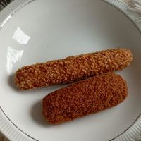 Vegan kipcorn + vegan kroket at Restaria 't Hoekske in Heerenveen