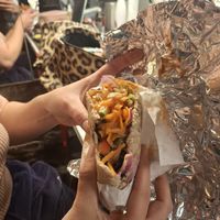 Nice falafel! Great taste, you can fill up with your own vegetable choice. Only option is falafel. at Mr Falafel - Lemonnier in Brussels