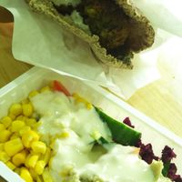 Was yummier than it looks :p at Mr Falafel - Lemonnier in Brussels