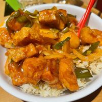 Tofu Kung Po with Eggless fried rice  at 288 Bar & Wok in Cheltenham