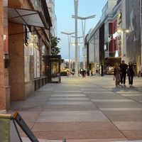 view from our table outside was real fun  at Bliski Wschód in Warsaw