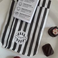 Raspberry rose caramel / mango passion caramel / cherry bakewell at Tempt in York