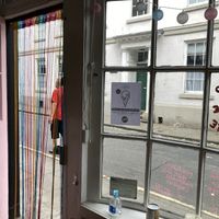 enter through the rainbow curtain.  at Tempt in York