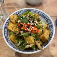 Tofu starter at La Vegana in Warsaw