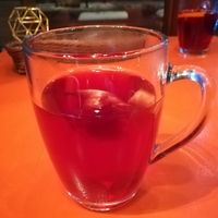 Winter tea with ginger  at La Vegana in Warsaw