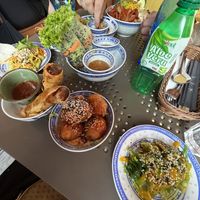 Lots of small bowls of yumminess!   at La Vegana in Warsaw