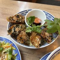 Springrolls with dip   at La Vegana in Warsaw