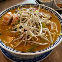 Laksa. Lots of sauce and noodles. at La Vegana in Warsaw