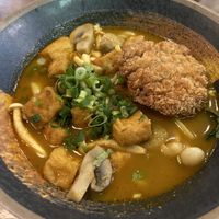 Katsu curry  at La Vegana in Warsaw