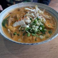 Curry laksa at La Vegana in Warsaw